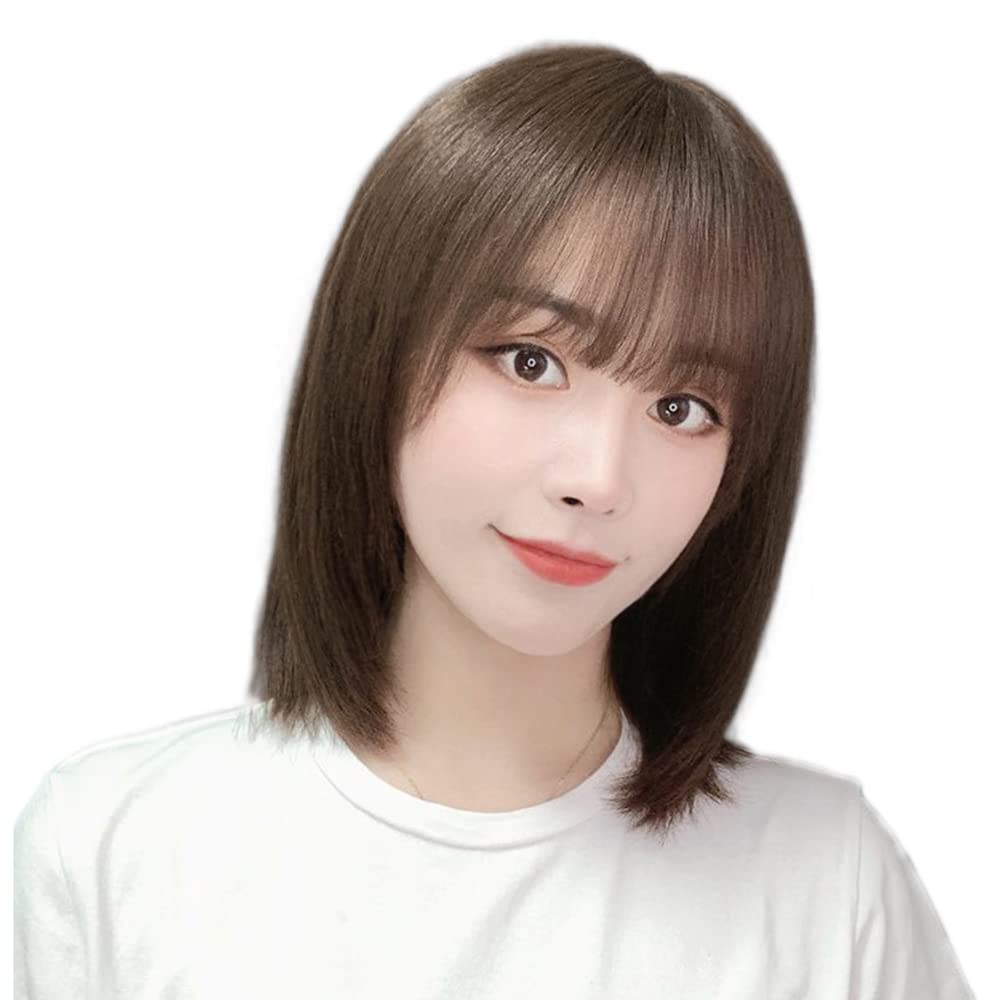 前髪 部分ウィッグ 人毛100% 逸れる ヘアピース ポイント